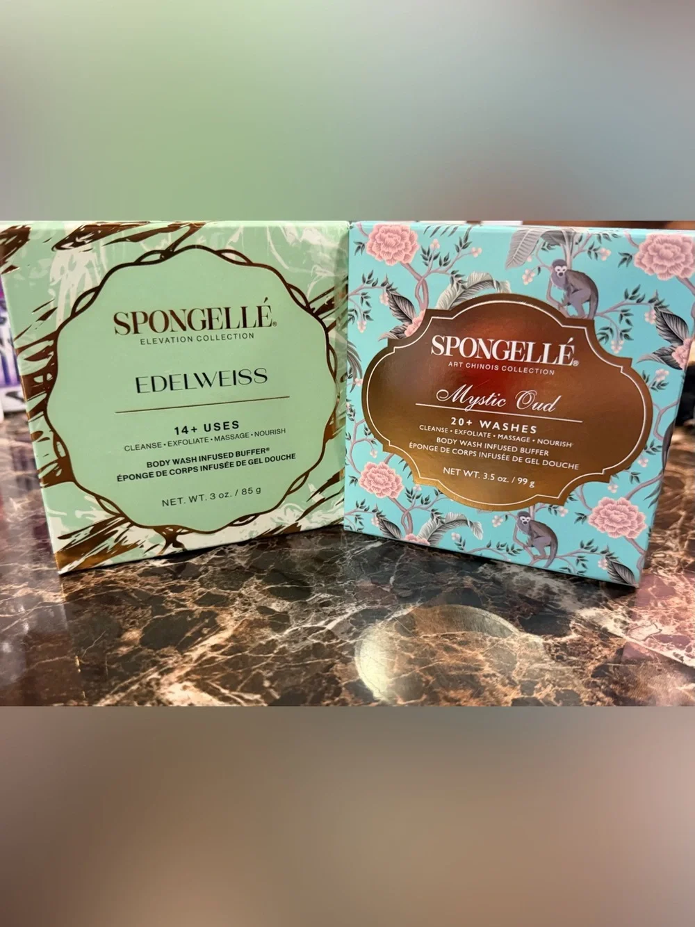 Spongellé Edelweiss & Mystic Oud Infused Body Wash Buffers